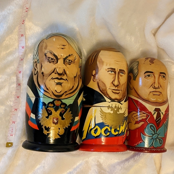 💥 SOLD 💥 Russian Political Leaders Nesting Dolls - Picture 2 of 15
